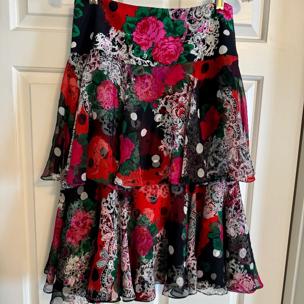 Dress Silk Skirt Chiffon Layers Size 8